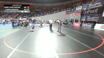 2A/1A Boys 215 Champ. Round 1 - Landon McMahon, Heppner Boys vs Daniel Lopez Sanchez, Kennedy Boys