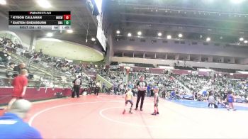 43 lbs Quarterfinal - Kyson Callahan, Mountain View Stingers Wrestling vs Easton Shearburn, Spartan Wrestling Academy