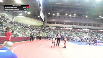 43 lbs Quarterfinal - Kyson Callahan, Mountain View Stingers Wrestling vs Easton Shearburn, Spartan Wrestling Academy