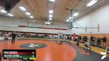 82 lbs Champ. Round 1 - Isaac Menning, Powell Wrestling Club vs Beckham Jacobs, Lander Tiger Tough Wrestling