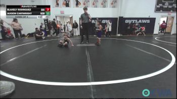 37 lbs Consolation - Jaxson Cartwright, Midwest City Bombers Youth Wrestling Club vs Sean Rodriguez, Chickasha Youth Wrestling