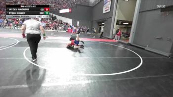 270 lbs Champ. Round 1 - Tyson Keller, Kewaskum Indians Wrestling Club vs Jayden Rinehart, Spencer Columbus