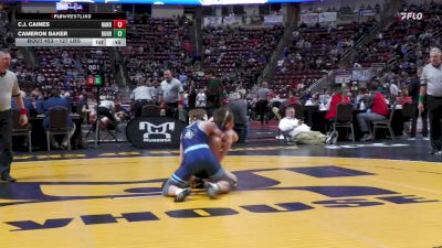 127 lbs 5th Place - C.J. Caines, Hanover Area vs Cameron Baker, Burrell