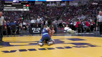 127 lbs 5th Place - C.J. Caines, Hanover Area vs Cameron Baker, Burrell