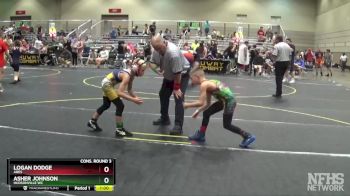 64 lbs Cons. Round 3 - Logan Dodge, Ares vs Asher Johnson, Hudsonville WC