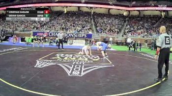 D2-120 lbs 1st Place Match - Devan Garcia, Harper Creek HS vs Cristian Haslem, St Clair HS