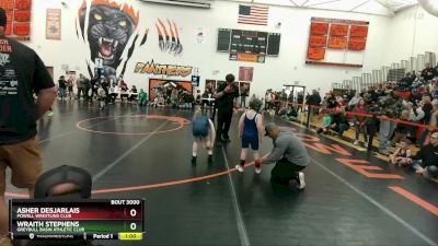 85 lbs Champ. Round 1 - Wraith Stephens, Greybull Basin Athletic Club vs Asher Desjarlais, Powell Wrestling Club