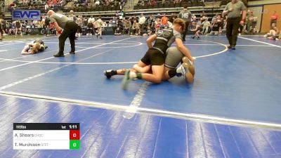 110 lbs Final - Austin Shears, Choctaw Ironman Youth Wrestling vs Tytus Murchison, Standfast