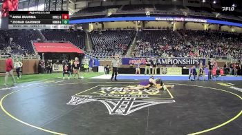 Girls-115 lbs Quarterfinal - Zionah Gardner, Homer Hs Girls vs Anna Buurma, Fowlerville Hs Girls