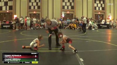 46 lbs Round 1 (6 Team) - Tommy Petraglia, SVRWC Gold vs Charae Gregula, Armory Athletics Red