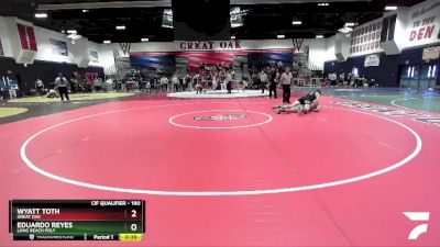 190 lbs Cons. Semi - Wyatt Toth, Great Oak vs Eduardo Reyes, Long Beach Poly