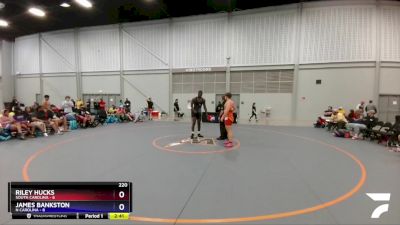 220 lbs Placement Matches (8 Team) - Riley Hucks, South Carolina vs James Bankston, N Carolina