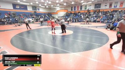 174 lbs Cons. Round 2 - Dan Cassera, Cortland State vs Devin Top, Millikin University