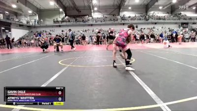 92 lbs Quarterfinal - Gavin Ogle, Cameron Youth Wrestling Club vs Atreyu Whitten, Open Mats Wrestling Club