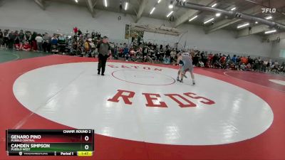 165 lbs Champ. Round 2 - Camden Simpson, Pueblo West vs Genaro Pino, Pueblo Central