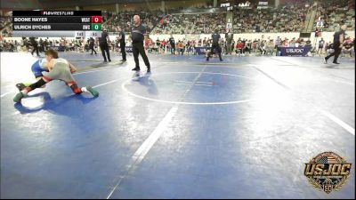 70 lbs Round Of 16 - Boone Hayes, Weatherford Youth Wrestling vs Ulrich Dyches, Bartlesville Wrestling Club