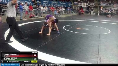 D 3 157 lbs Cons. Round 2 - Roman Steele, South Beauregard vs James Sheffield, St. Mary`s