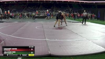 D4-285 lbs Semifinal - Zachary Hayes, Bangor HS vs Grayson Orr, New Lothrop HS