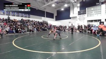 110 lbs 1st Place Match - Ayana Contreras, Orange Vista vs Leila Witzerman, Peninsula