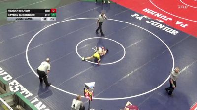 122 lbs Consolation - Reagan Milheim, Berwick vs Kayden Burgunder, West Allegheny
