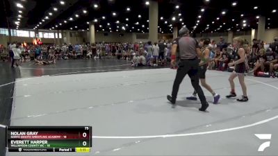 75 lbs Round 3 (6 Team) - Everett Harper, Williamson County WC vs Nolan Gray, North Desoto Wrestling Academy