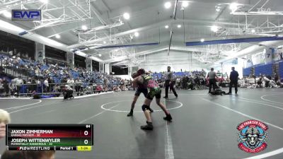 84 lbs Placement (4 Team) - Joseph Wittenwyler, Potentially Dangerous vs Jaxon Zimmerman, Kansas Mayhem