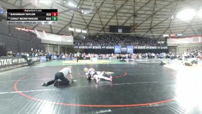 Girls 2A 115 lbs Quarterfinal - Couly McReynolds, Woodland (Girls) vs Savannah Taylor, Rogers (Spokane) (Girls)