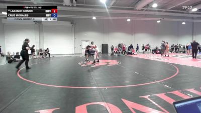 71 lbs Cons. Round 5 - Laramie Gibson, Mid Valley Wrestling Club vs Cruz Morales, NB Elite Wrestling Club