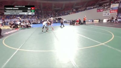 5A Boys 113 lbs Cons. Semi - Hunter Danks, Mountain View Boys vs Sebastian Romero, McKay Boys