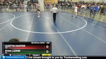 120 lbs Champ. Round 1 - Austyn Hunter, MO vs Ryan Lesnik, WI