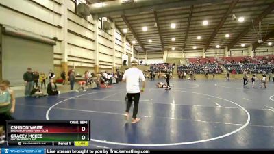 55 lbs Cons. Semi - Cannon Waite, Excalibur Wrestling Club vs Gracey Mckee, Uintah Wrestling