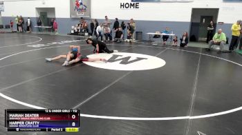 112 lbs Semifinal - Mariah Deater, Baranof Bruins Wrestling Club vs Harper Cratty, Kodiak Wrestling Club