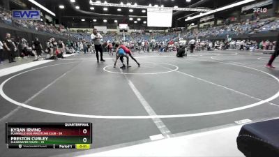 73 lbs Quarterfinal - Preston Curley, Clearwater Youth vs Kyran Irving, Plainville Kids Wrestling Club