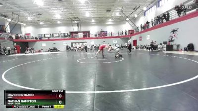 197 lbs Champ. Round 2 - Nathan Hampton, Mount Olive vs David Bertrand, King