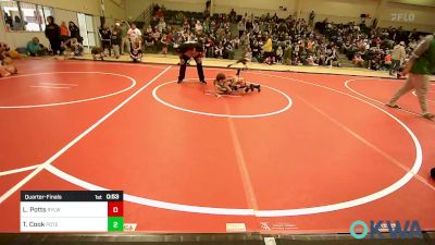 49-52 lbs Quarterfinal - Landry Potts, Roland Youth League Wrestling vs Trigger Cook, Poteau Youth Wrestling Academy