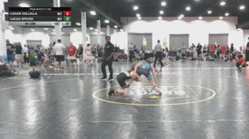 90 lbs Rr Rnd 3 - Logan Vallalla, Mat Warriors White - BHSE vs Lucas Spicer, Mat Warriors Fire - BHSE