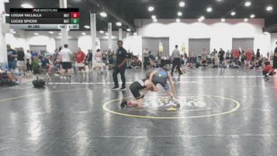 90 lbs Rr Rnd 3 - Logan Vallalla, Mat Warriors White - BHSE vs Lucas Spicer, Mat Warriors Fire - BHSE