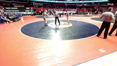 3A 126 lbs Champ. Round 1 - Vince Jasinski, Fox Lake (Grant) vs Jacob Cochran, Naperville (Central)