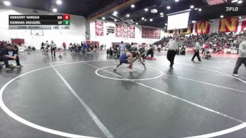 120 lbs Cons. Round 1 - Gregory Vargas, Warren vs Kaimana Araquel, Long Beach Poly