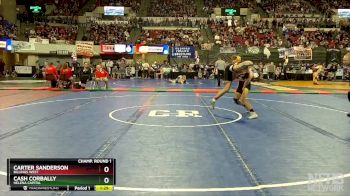 AA - 138 lbs Champ. Round 1 - Cash Corbally, Helena Capital vs Carter Sanderson, Billings West