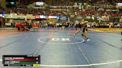 AA - 138 lbs Champ. Round 1 - Cash Corbally, Helena Capital vs Carter Sanderson, Billings West