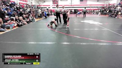 75-83 lbs Round 1 - Garren McGuire, Butler Youth Wrestling Club vs Johah Jacobs, Cameron Youth Wrestling Club