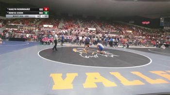 235 lbs Cons. Round 2 - Kailyn Rodriguez, Iola HS vs Rheya Cook, Winfield HS