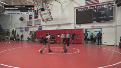 165 lbs 3rd Place Match - Roman Rodriguez, Mt. Sac vs Samson Zillius, Victor Valley College
