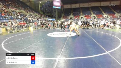 175 lbs Cons 32 #1 - Gavin Muller, IA vs Hayden Myers, MD