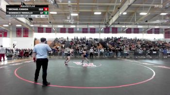 157 lbs Semifinal - Michael Canada, Chelmsford vs Domenico Ternullo, Saint John's Prep