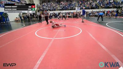 73 lbs Quarterfinal - Parker Henry, Raw Wrestling Club vs Kayson Cook, Verdigris Youth Wrestling