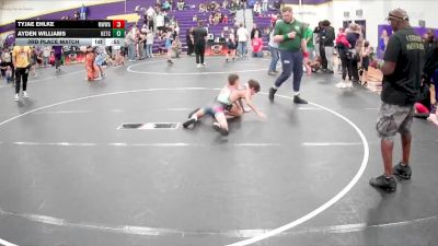 70 lbs 3rd Place Match - Tyjae Ehlke, Mighty Warriors Wrestling Acad vs Ayden Williams, KC Elite Training Center