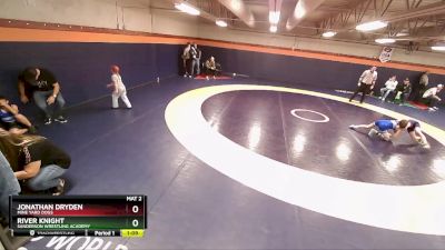 80-86 lbs Round 2 - River Knight, Sanderson Wrestling Academy vs Jonathan Dryden, Mine Yard Dogs