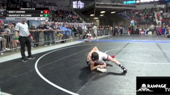 100 lbs Semifinal - Brantley Williams, Maize vs Brett Koster, Hoxie Kids